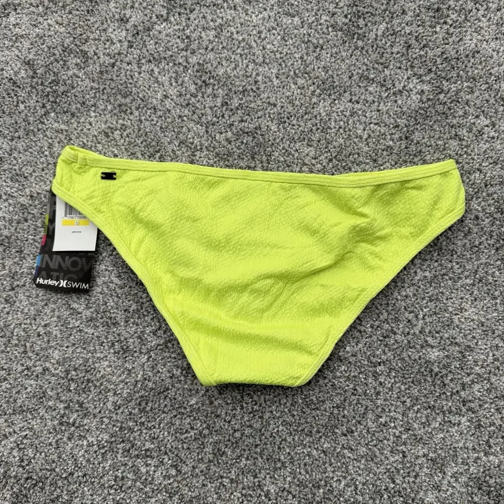 Hurley Swim Bikini Bottom M Swim Rave Neon Spring Break Festival Cheeky Y2K Surf - Picture 9 of 10